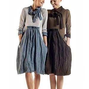 HANDMADE IN EUROPE LINEN FLAX TUNIC DRESS